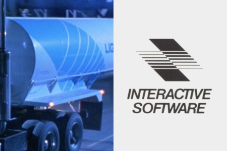 <p><strong>Figure 3.4</strong> Lines dicing up shapes were popular in 1980s graphic design, especially in technology industries.</p>