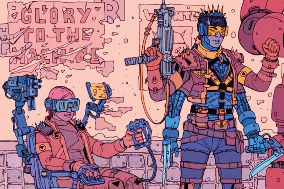 <p><strong>Figure 2.6</strong> When the rebels of multiple nations join forces, we see the Enemies of Reality well-represented with insignia.</p>