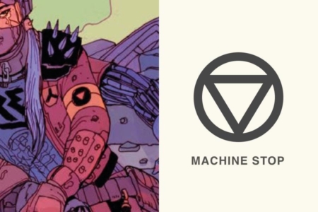 <p><strong>Figure 3.2</strong> In Henry Dreyfuss’ 1972 <em>Symbol Sourcebook</em>, I found the inverted triangle in a circle also represents “machine stop” in some contexts — though unintended, it is an interesting and fitting connection.</p>