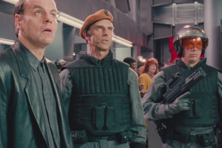 <p><strong>Figure 2.1</strong> Scene featuring Captain Everett and subordinate soldier.</p>