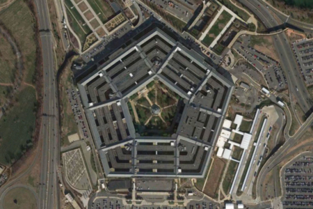 <p><strong>Figure 1.2</strong> The OCP logo’s polygon shape and interior concentric lines call to mind the rings of The Pentagon—a nod to its defense industry status?</p>