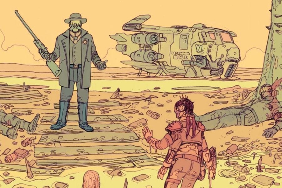 <p><strong>Figure 2.8</strong> When the former INS marshals and Sai escape The Warzone, we see The Network logo on a hijacked aircraft in the background.</p>