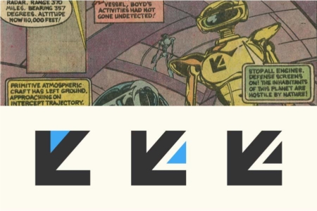 <p><strong>Figure 1.3</strong> The Peace-Keepers logo consists of two parts, the smaller being a shape that could have fit within the larger—like a puzzle piece removed.</p>